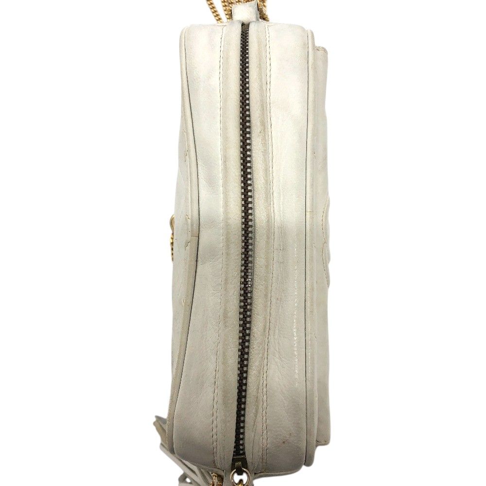Chanel Shoulder Bag CC Logo Lambskin White — view 4