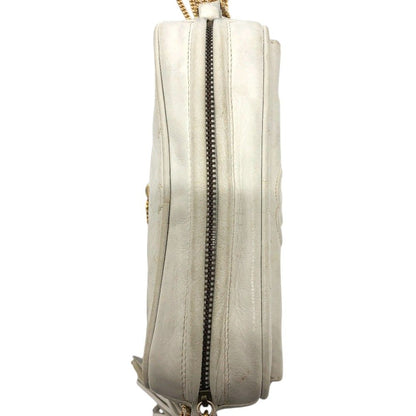 Chanel Shoulder Bag CC Logo Lambskin White — view 4