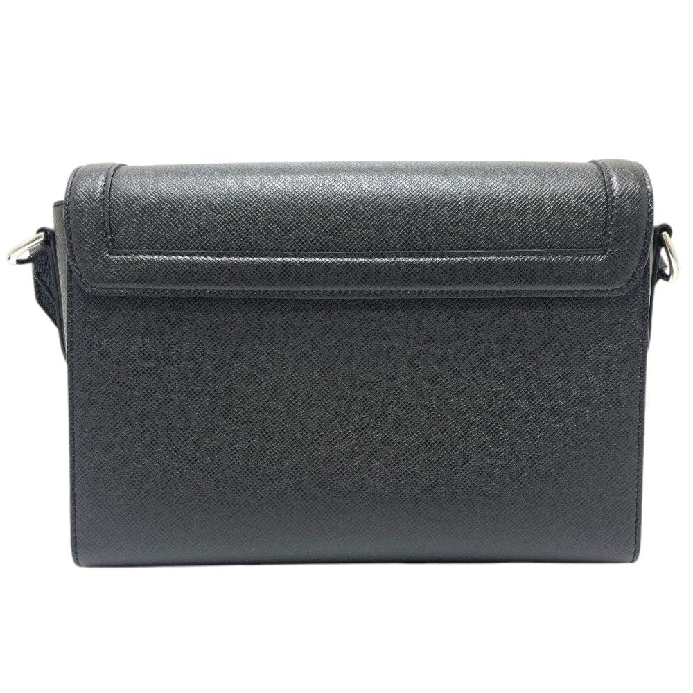 Louis Vuitton Shoulder Bag New Flap Messenger M Taiga Leather Noir Black — view 2