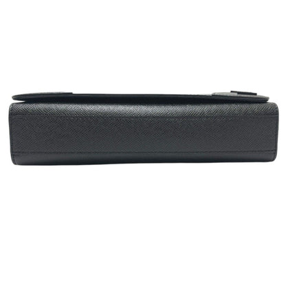 Louis Vuitton Shoulder Bag New Flap Messenger M Taiga Leather Noir Black — view 5