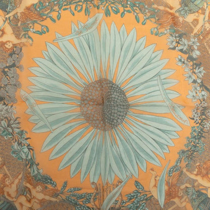 Hermes Carre 45 Amore Amours Scarf Orange Multicolor Silk — view 2