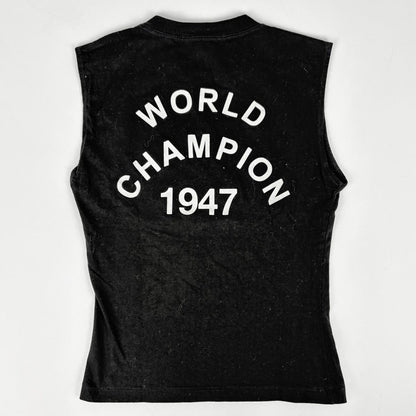 Dior Sleeveless T-Shirt Top Tank Top Cotton Black — view 2