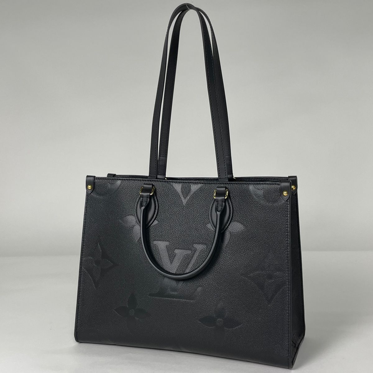 Louis Vuitton On The Go MM Handle 2-Way Shoulder Bag Monogram Empreinte Noir — view 6