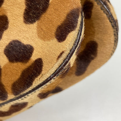 Prada Shoulder Bag Leopard Print Halaco Brown — view 3