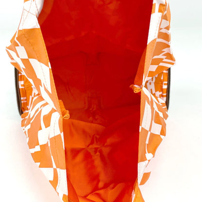 Hermes Silky Pop Tote Bag Eco Foldable Leather Brown Orange — view 8