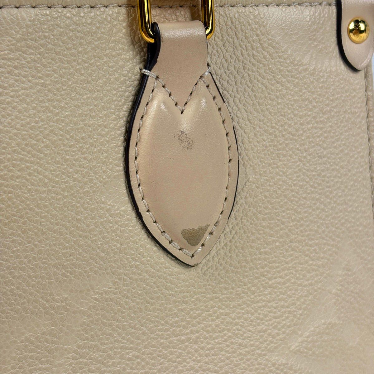 Louis Vuitton On The Go PM Handle 2-Way Monogram Empreinte Cream Tote Bag — view 4