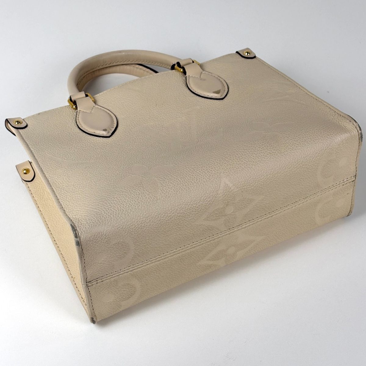 Louis Vuitton On The Go PM Handle 2-Way Monogram Empreinte Cream Tote Bag — view 2
