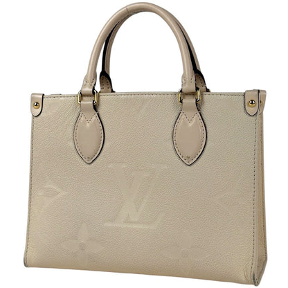 Louis Vuitton On The Go PM Handle 2-Way Monogram Empreinte Cream Tote Bag