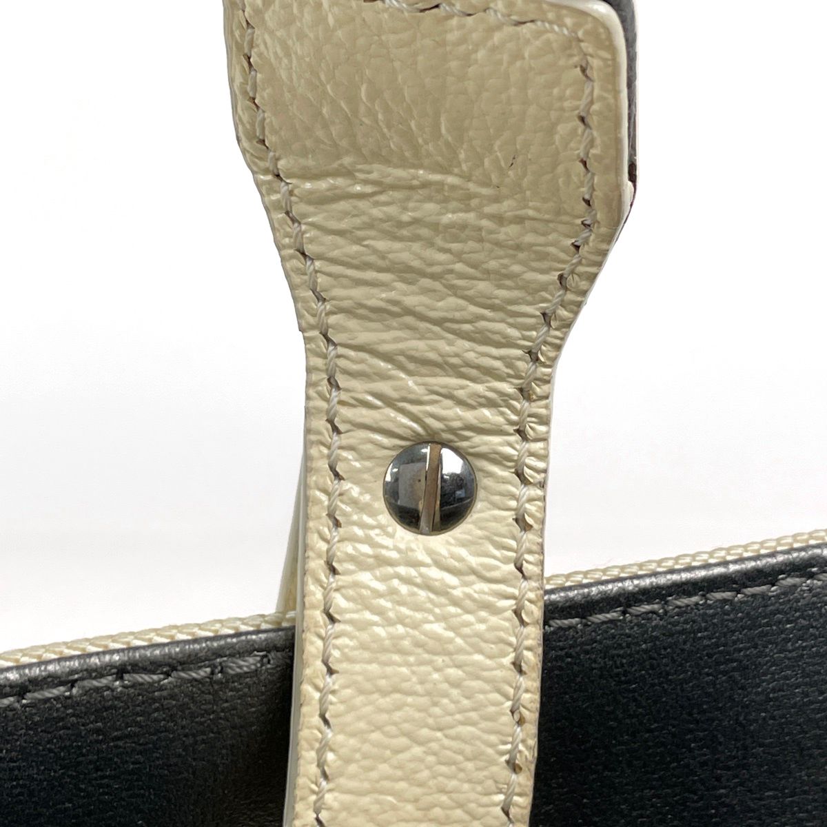 Chanel Tote Bag Paris Biarritz PM CC Logo Handle Gray Ivory — view 6