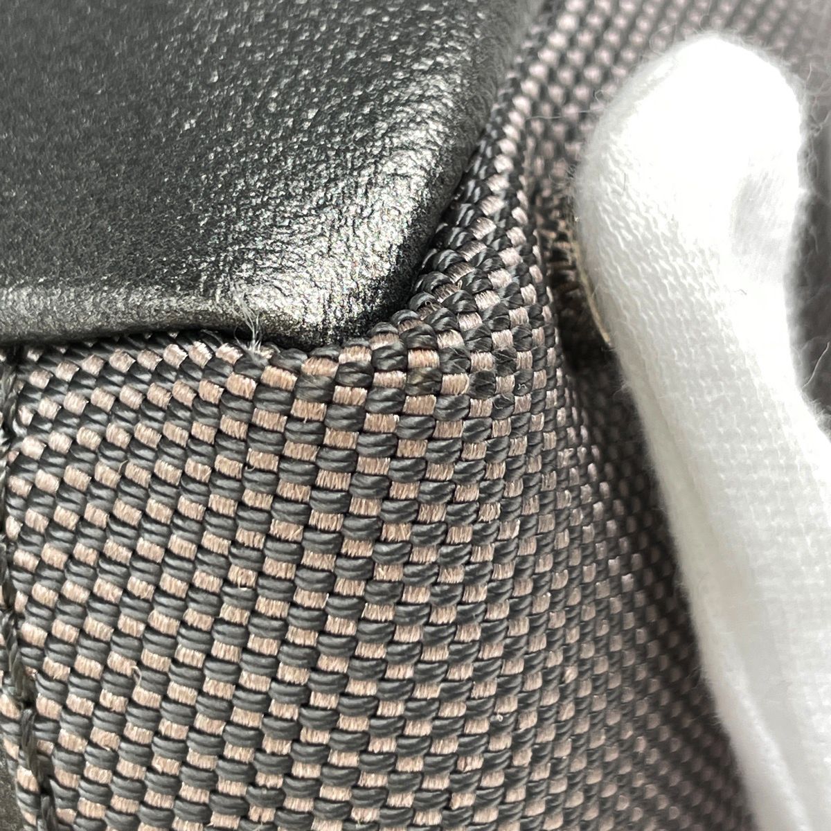 Chanel Tote Bag Paris Biarritz PM CC Logo Handle Gray Ivory — view 3