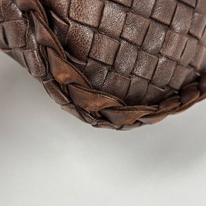 Bottega Veneta Shoulder Bag Intrecciato Hobo Leather Brown — view 3
