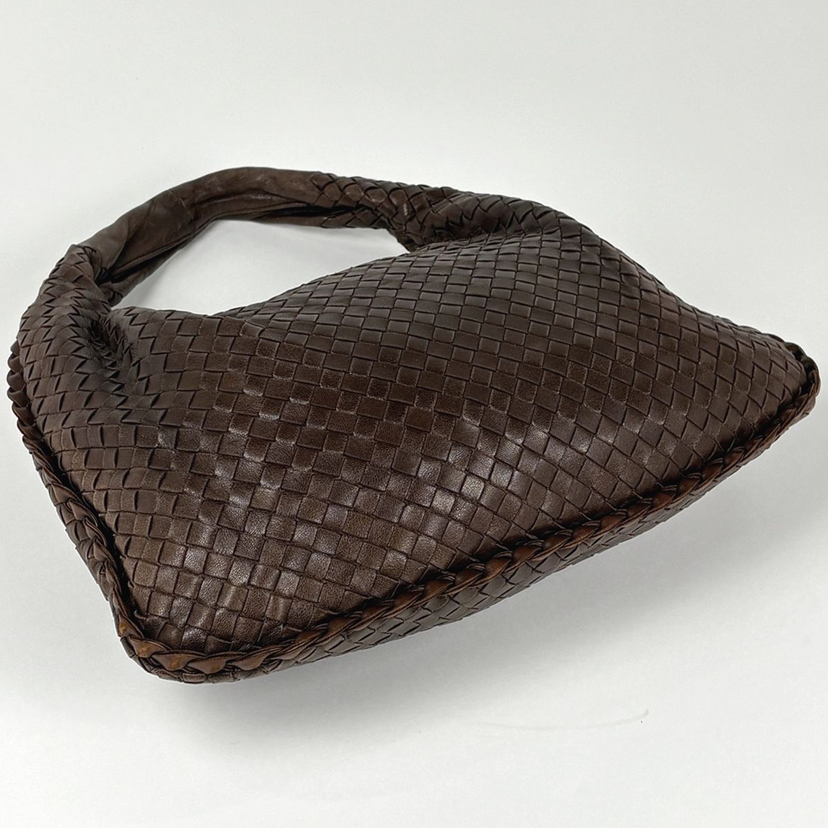 Bottega Veneta Shoulder Bag Intrecciato Hobo Leather Brown — view 2