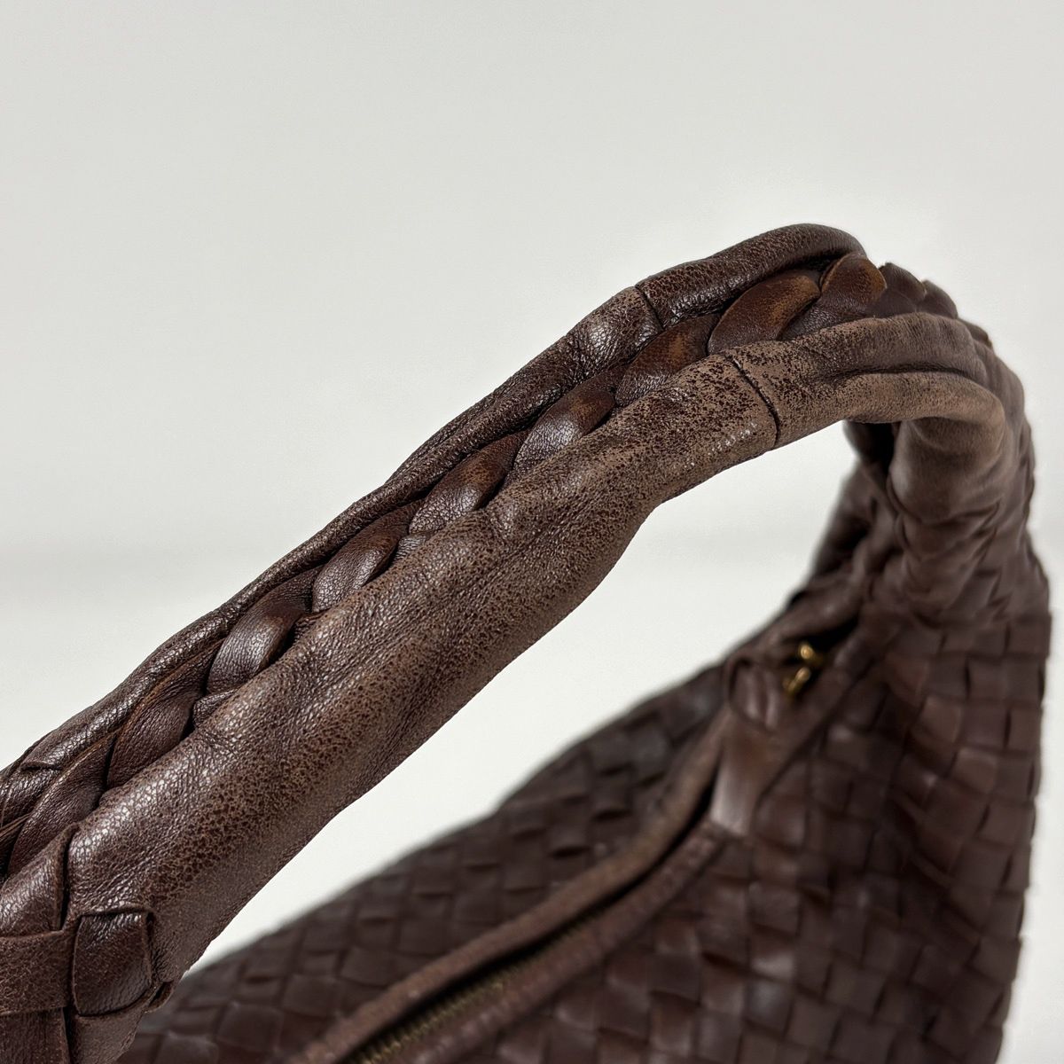 Bottega Veneta Shoulder Bag Intrecciato Hobo Leather Brown — view 6