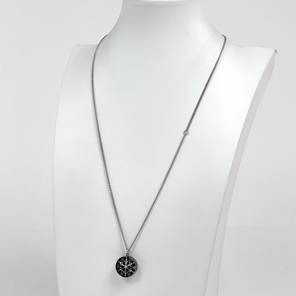 Chanel Necklace CC Logo Metal Plastic Silver — view 5