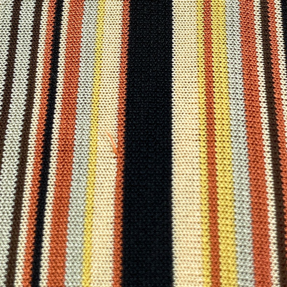 Hermes Striped Flare Skirt Rayon Yellow Brown — view 5