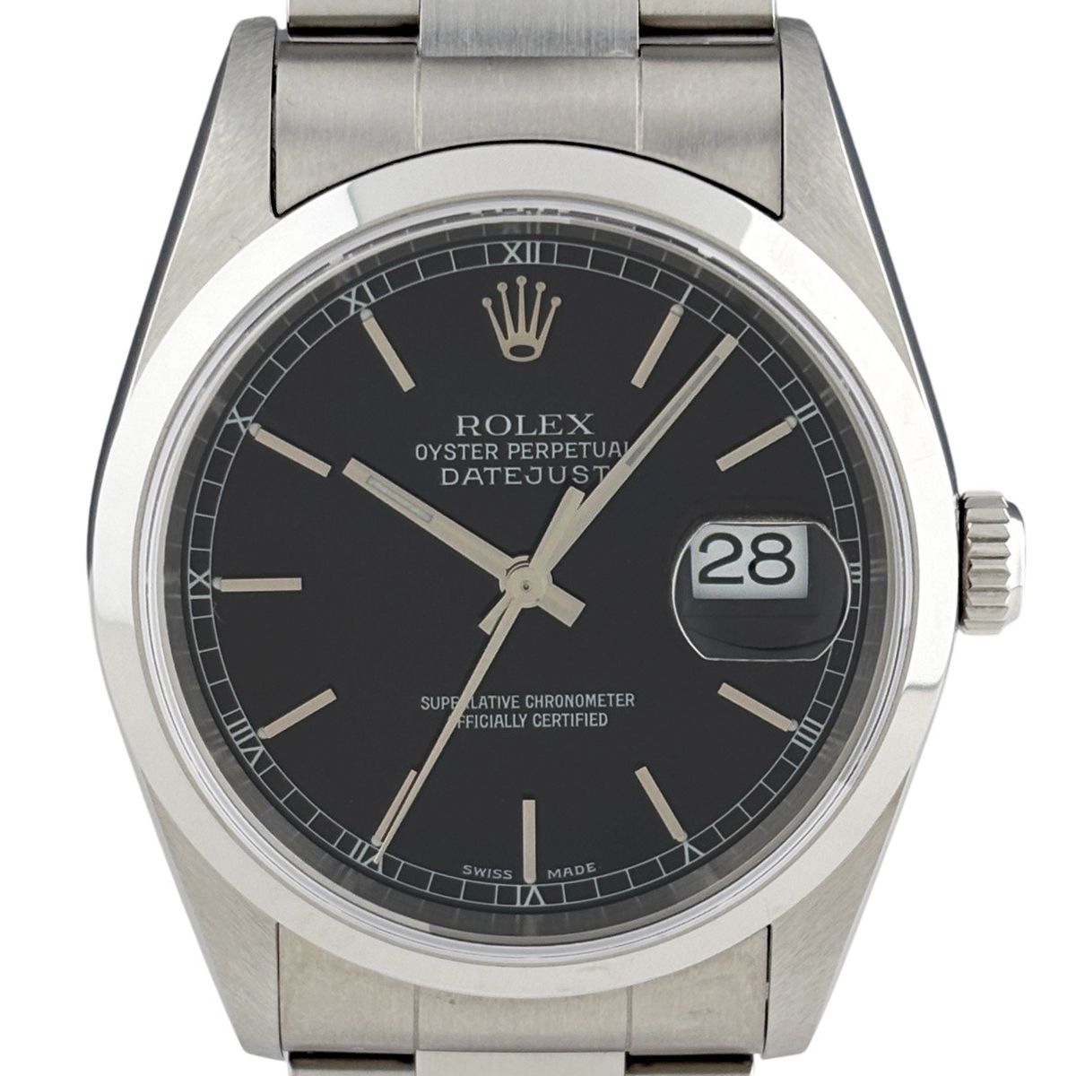 Rolex Datejust Watch SS Automatic Black