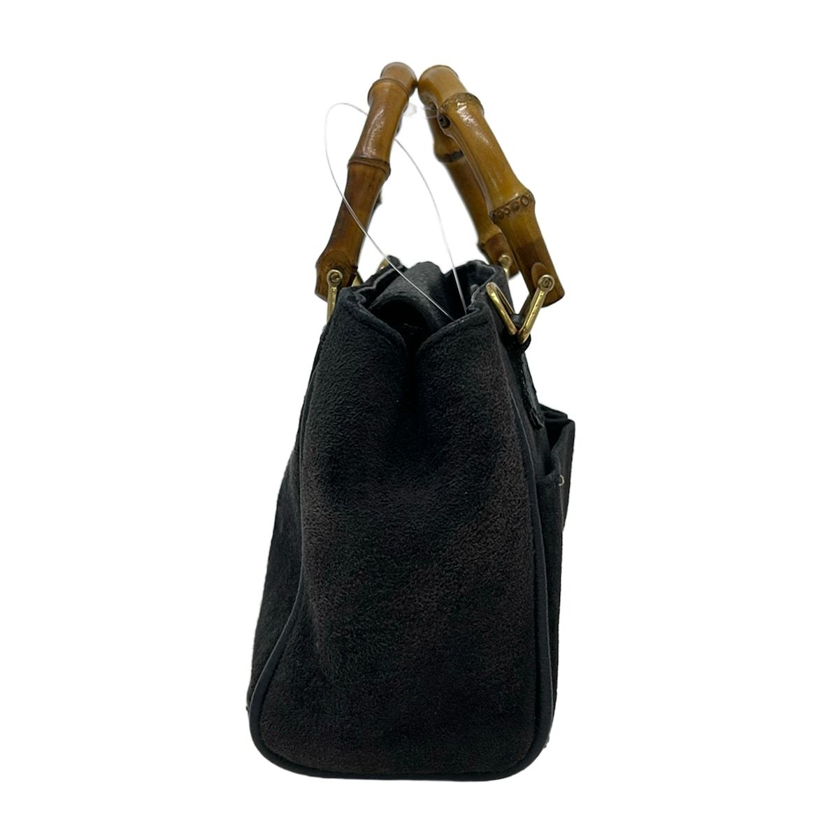 Gucci Handle Bamboo Navy Brown Mini Bag Leather — view 2