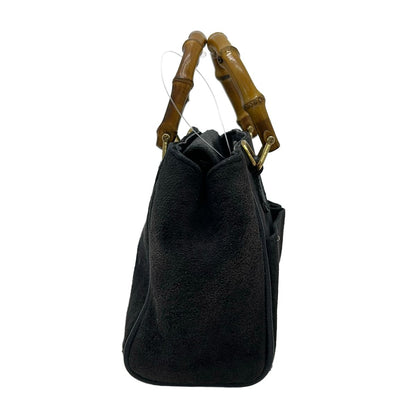 Gucci Handle Bamboo Navy Brown Mini Bag Leather — view 2