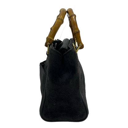 Gucci Handle Bamboo Navy Brown Mini Bag Leather — view 4