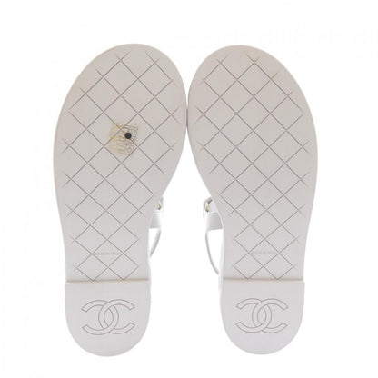 Chanel Quilted Sandals Gray — view 4