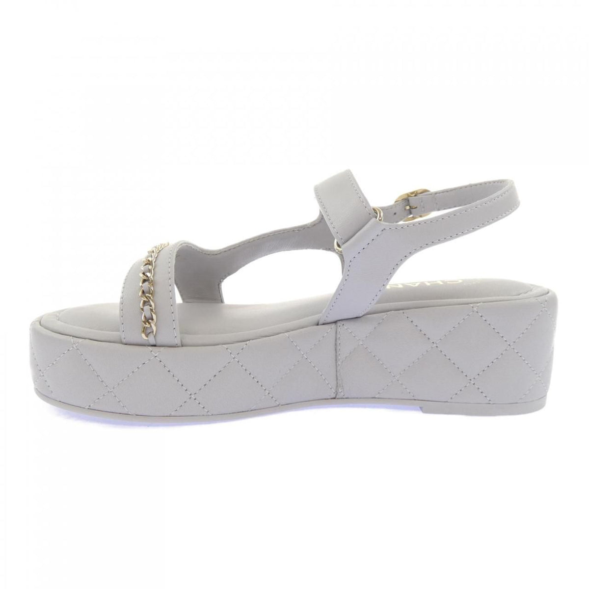 Chanel Quilted Sandals Gray — view 2