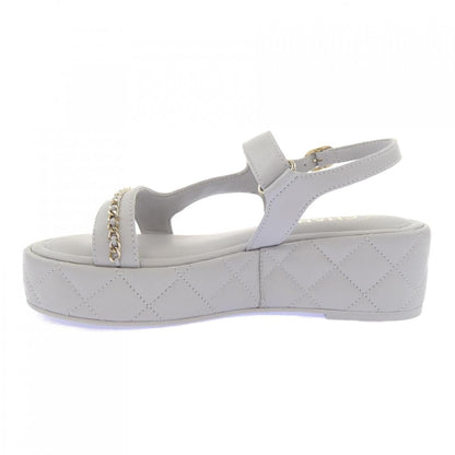 Chanel Quilted Sandals Gray — view 2