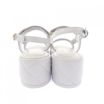 Chanel Quilted Sandals Gray — view 5