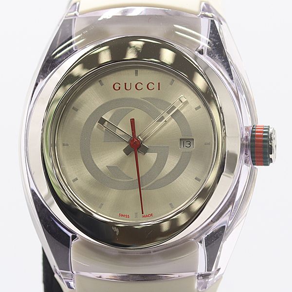 Gucci Sync 137.3 Quartz Date Silver Dial Watch