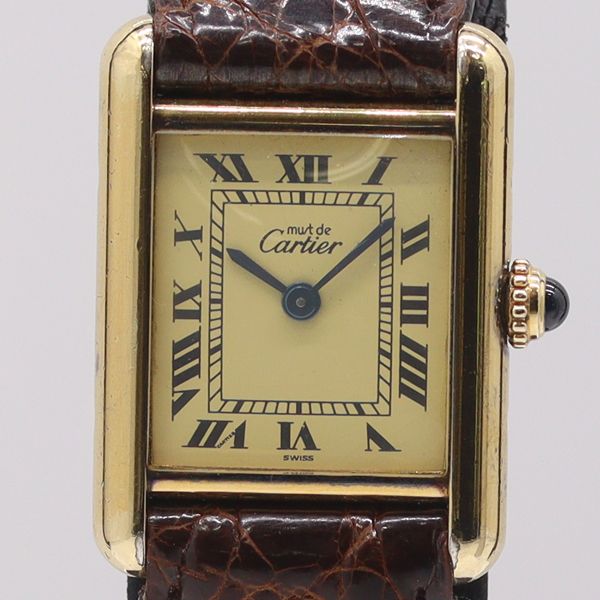 Cartier Must Tank Quartz Beige Dial Watch