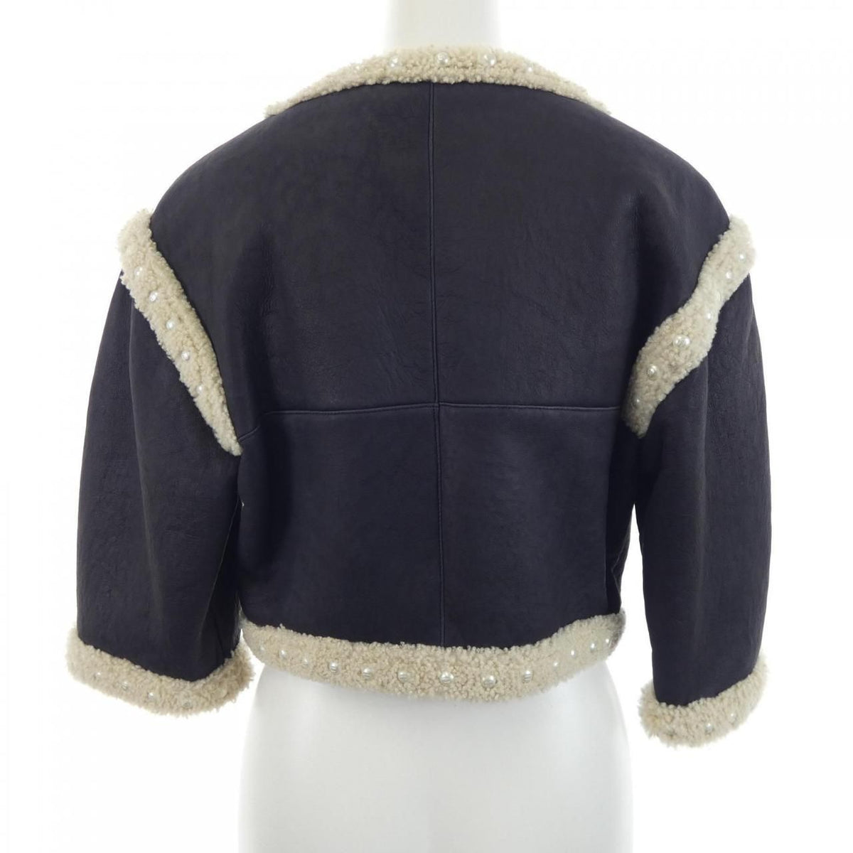 Chanel 14B Shearling Jacket Navy — view 2