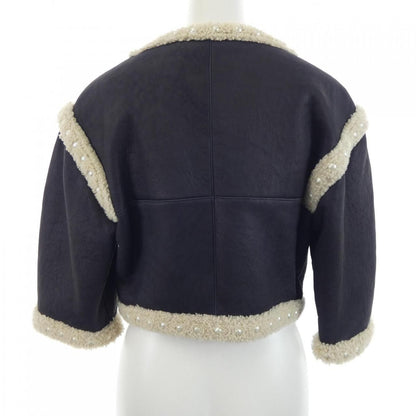 Chanel 14B Shearling Jacket Navy — view 2