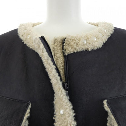 Chanel 14B Shearling Jacket Navy — view 5