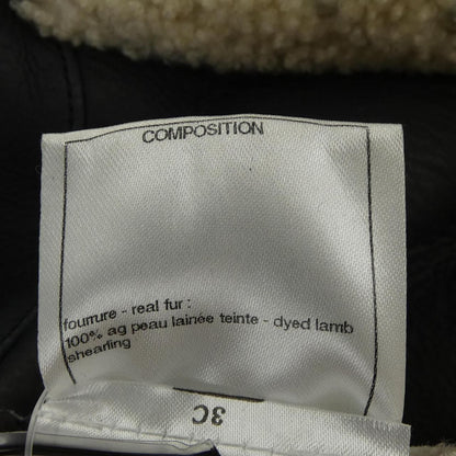 Chanel 14B Shearling Jacket Navy — view 3
