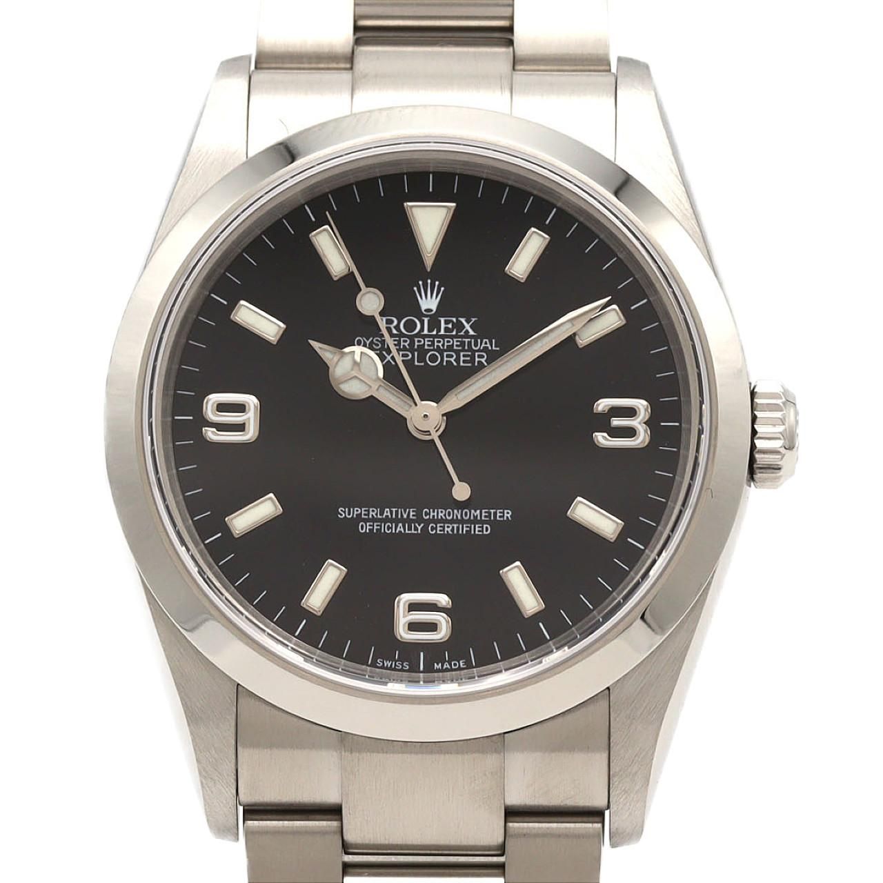 Rolex Explorer I SS Automatic D Number Watch
