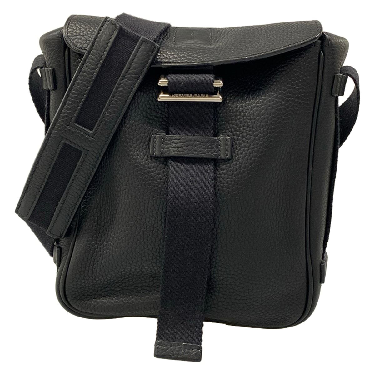 Hermes Shoulder Bag Tibet PM Black Silver