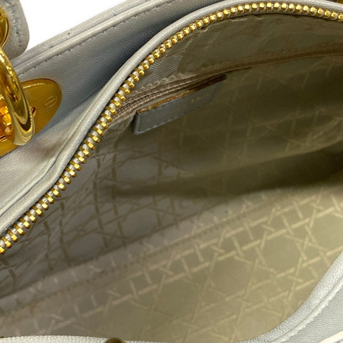Dior Handbag Lady Light Blue Lambskin — view 7
