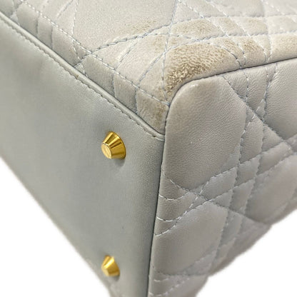 Dior Handbag Lady Light Blue Lambskin — view 6