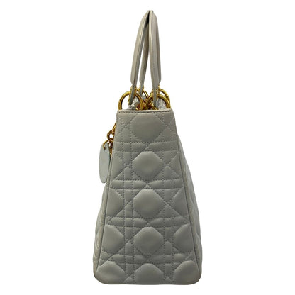 Dior Handbag Lady Light Blue Lambskin — view 4