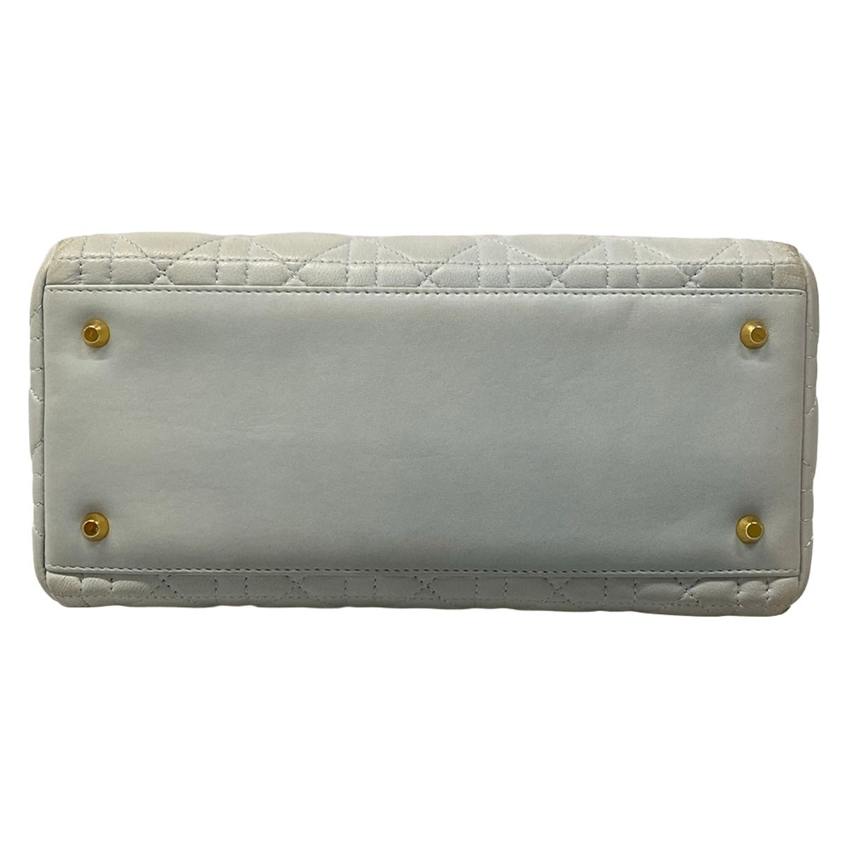 Dior Handbag Lady Light Blue Lambskin — view 5