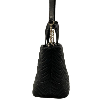 Gucci Shoulder Bag GG Marmont Black Chain 2-Way Quilted Leather — view 2