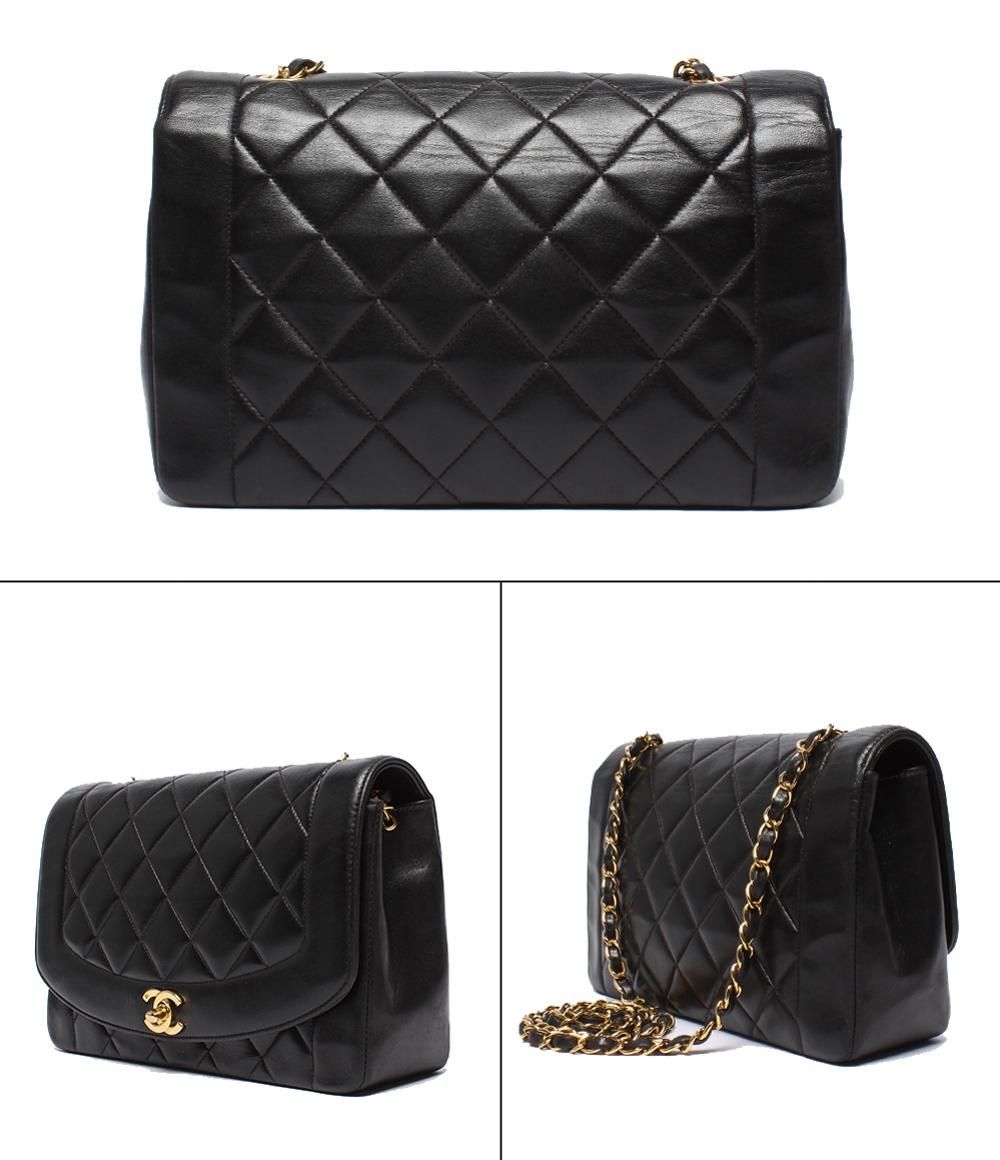 Chanel Chain Shoulder Bag Diana Flap Lambskin Gold Crossbody 25 Quilted — view 2