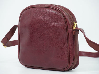 Cartier Must Line Shoulder Bag Pochette Leather Bordeaux — view 2