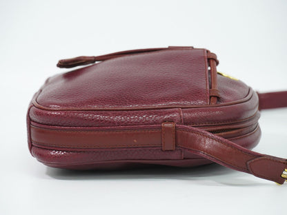 Cartier Must Line Shoulder Bag Pochette Leather Bordeaux — view 4