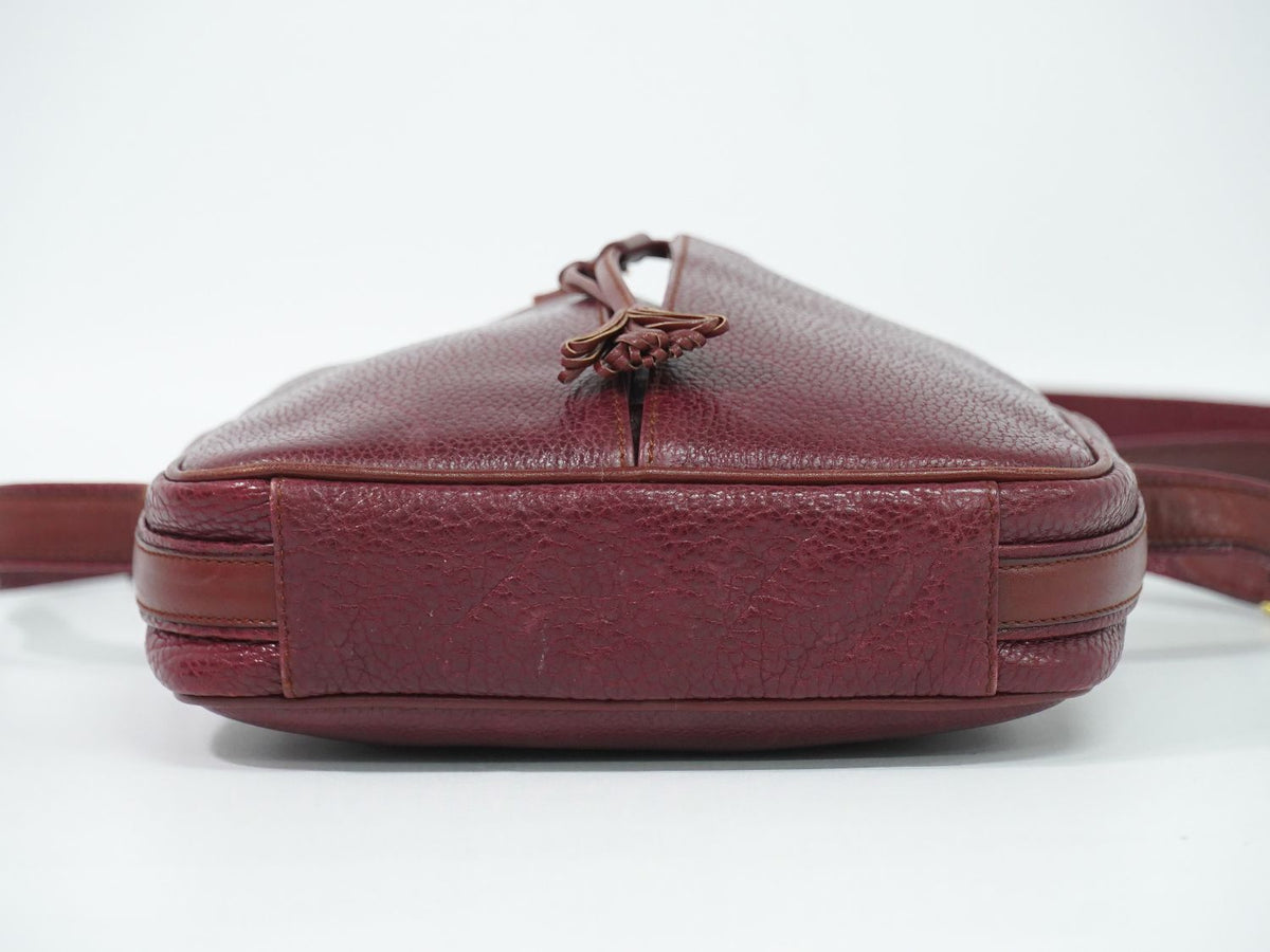 Cartier Must Line Shoulder Bag Pochette Leather Bordeaux — view 3