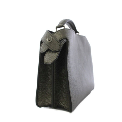 Fendi Peekaboo 2-Way Shoulder Bag Leather Metallic Gray — view 2