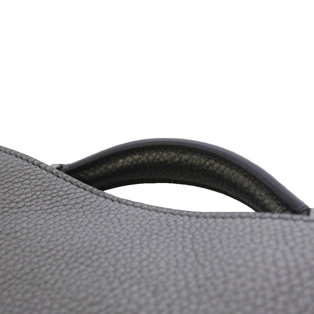 Fendi Peekaboo 2-Way Shoulder Bag Leather Metallic Gray — view 7