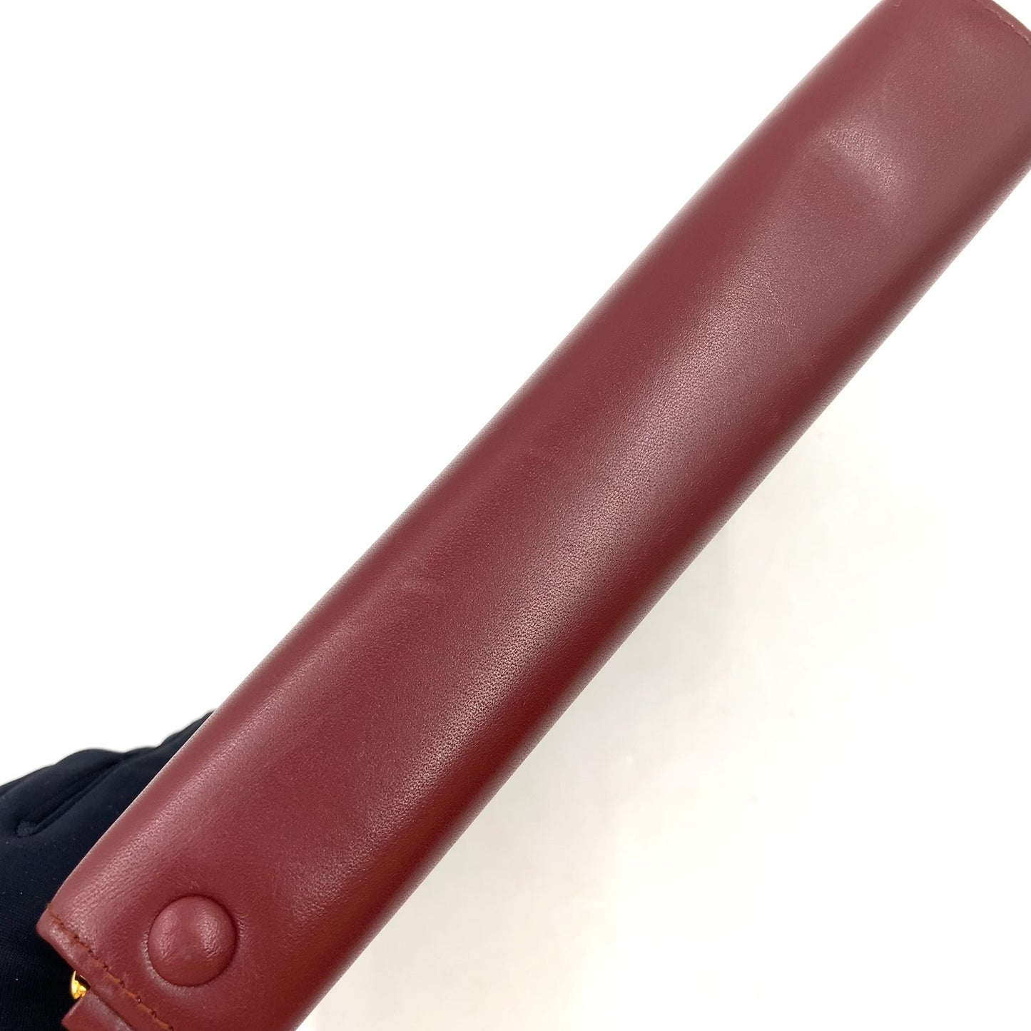 Cartier Must de Leather Bordeaux Clutch Gold — view 5