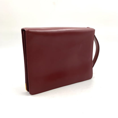 Cartier Must de Leather Bordeaux Clutch Gold — view 2