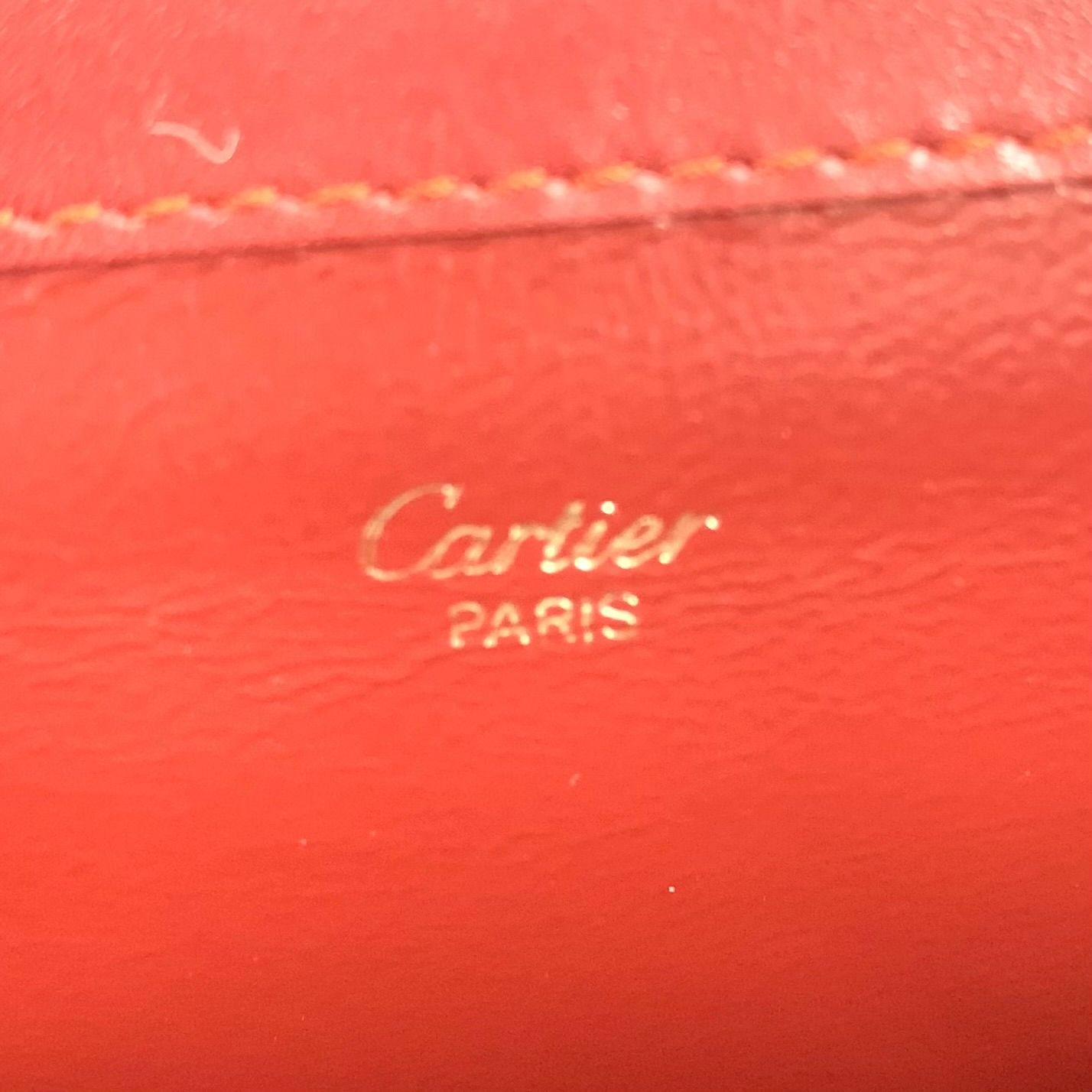 Cartier Must de Leather Bordeaux Clutch Gold — view 4
