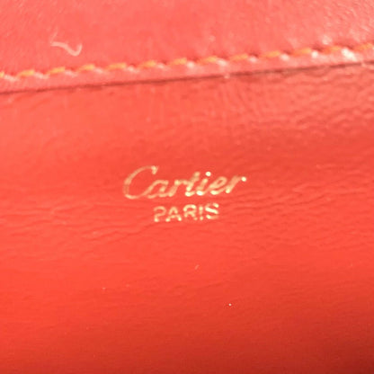 Cartier Must de Leather Bordeaux Clutch Gold — view 4